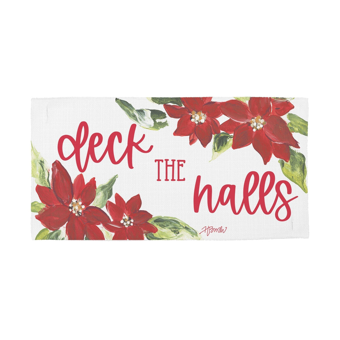 Deck the Halls Poinsettias Pillow Swap