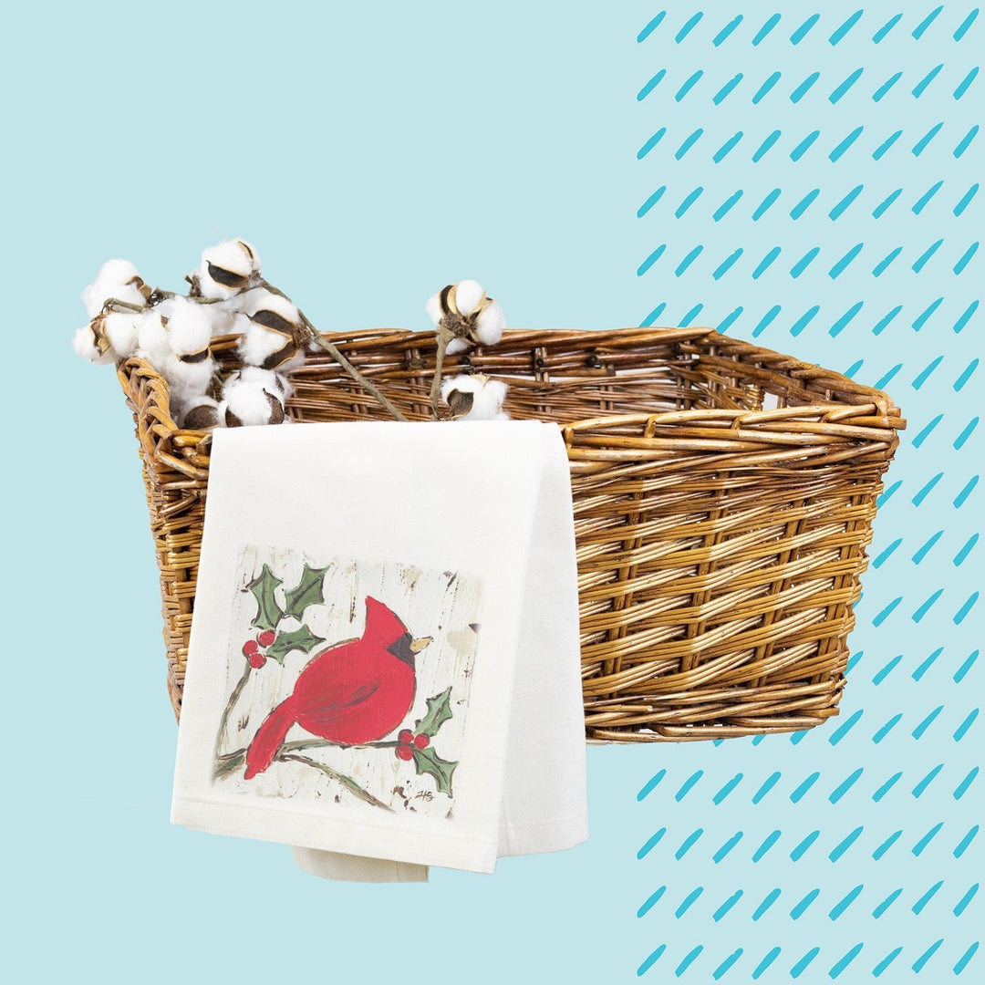 Holly Cardinal Tea Towel