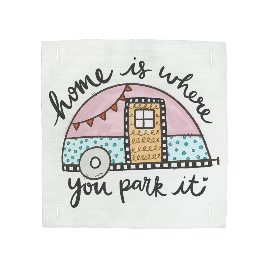 Home is Where You Park It Square Pillow Swap