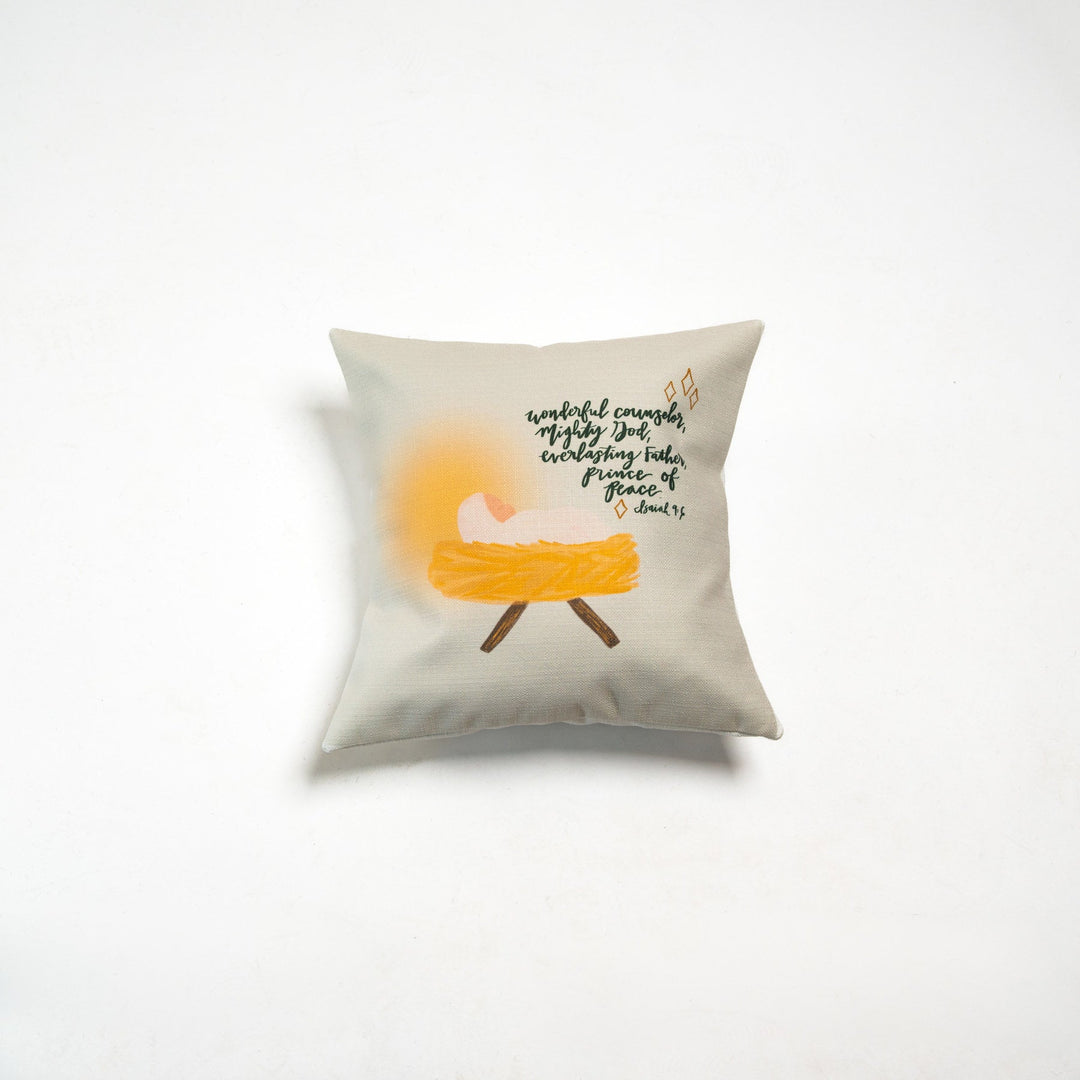 Isaiah 9:6 Nativity Pillow