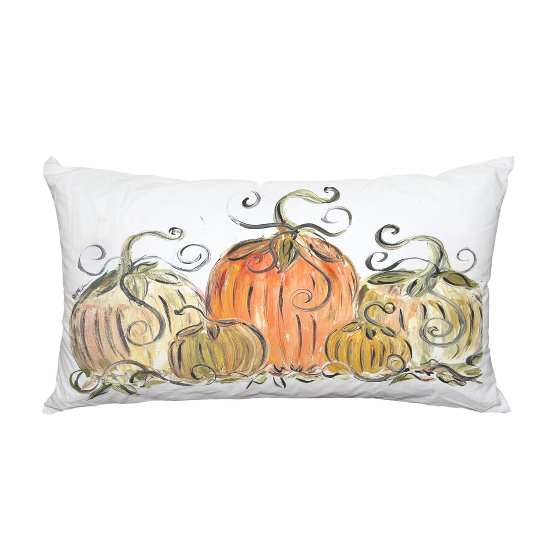 BRIDGETT'S PATCH OF PUMPKINS LUMBAR 12 x 18" PILLOW