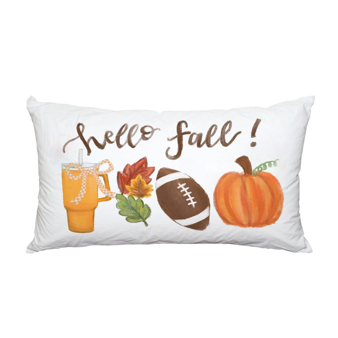 HELLO FALL BOW CUP KNOXVILLE 12 x 18 LUMBAR PILLOW