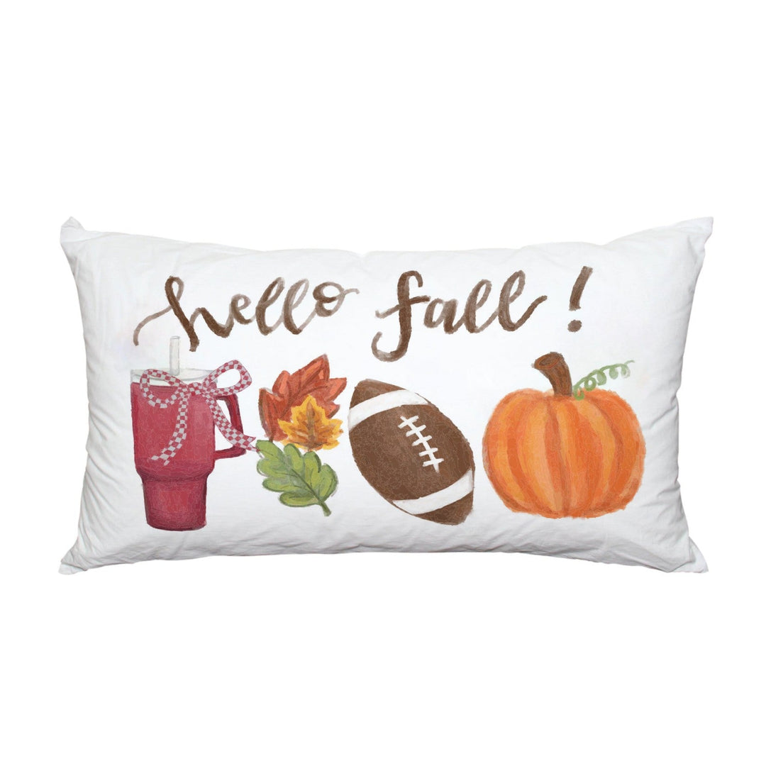 HELLO FALL BOW CUP TUSCALOOSA 12 x 18 LUMBAR PILLOW