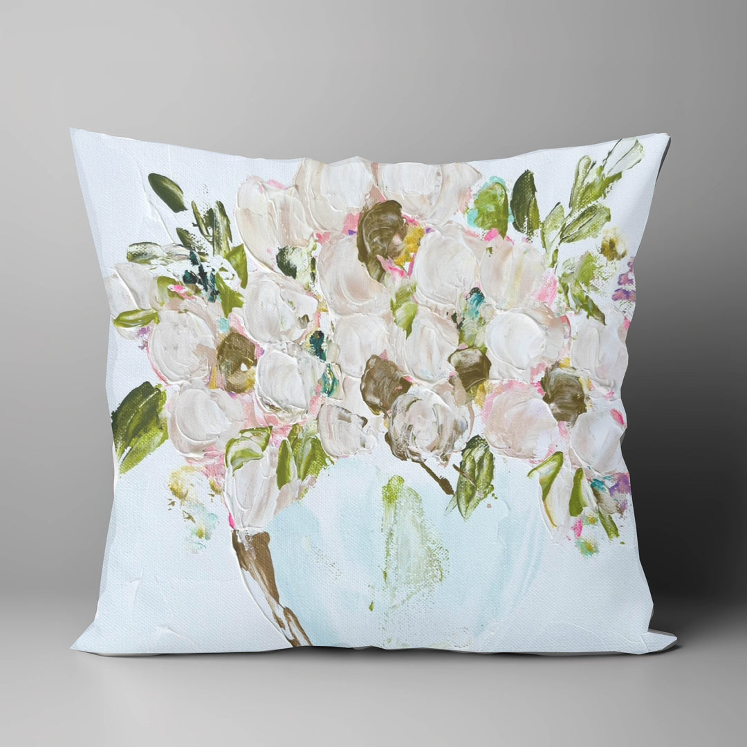 "White Gardenias"on 18'X18" Pillow