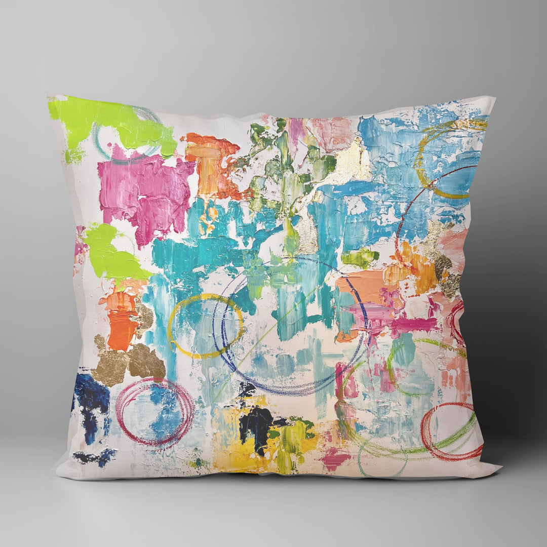 Bright Abstract Spring 22'X22" Outdoor Pillow