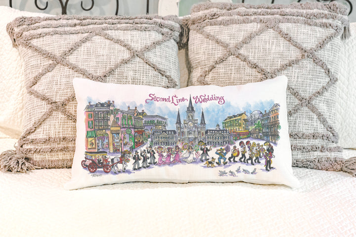 Second Line Wedding Pillow