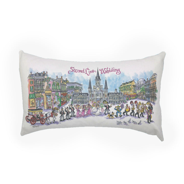 Second Line Wedding Pillow